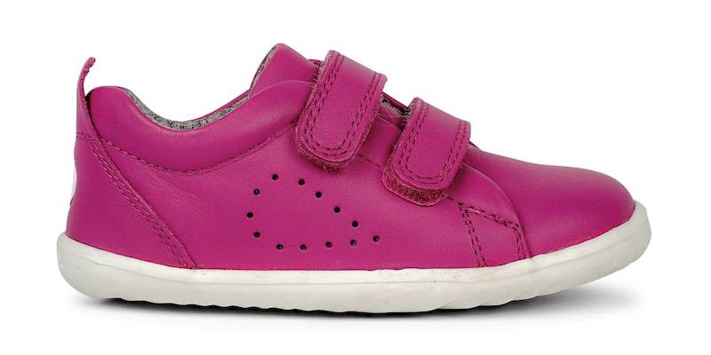 Bobux-Grasscourt-Raspberry-Seite Bobux Step up Grasscourt Raspberry mit Klettverschluss
