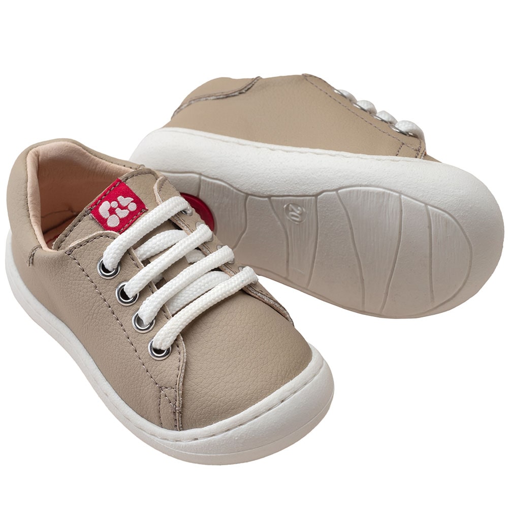 POLOLO_Mini_Sneaker_Vegan_Beige_Seitlich-Freisteller Mit flexibler, leichter Sohle: Pololo Kaktus Sneaker Vegan Beige