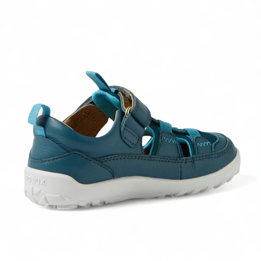 Barfuss Sommerschuh Bobux Rocky Mediterranea aus Leder und Mesh mit Lasche an der Ferse