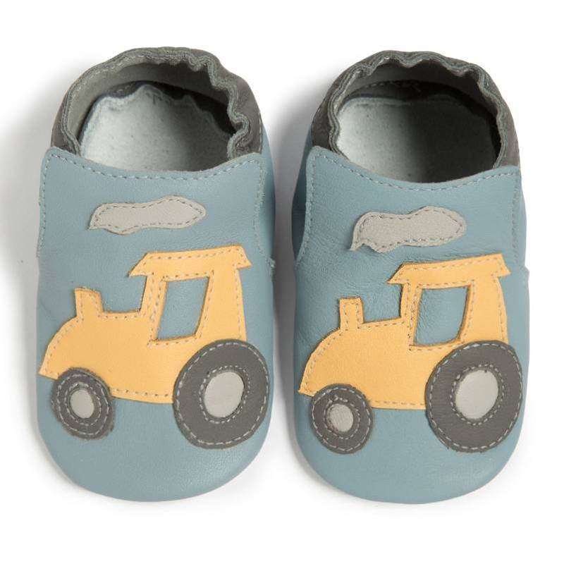 103938-scooba-top Shooshoos Lederfinken mit gelbem Traktor "Scooba"