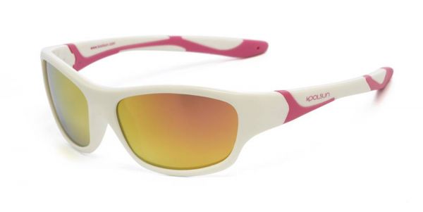 KOOLSUN Kinder Sonnenbrille SPORT mit pinkfarbenen REVO-Gläsern