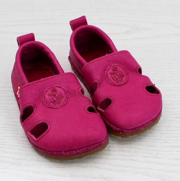 POLOLO Barfussschuh Sommer in Pink mit TPR-Sohle