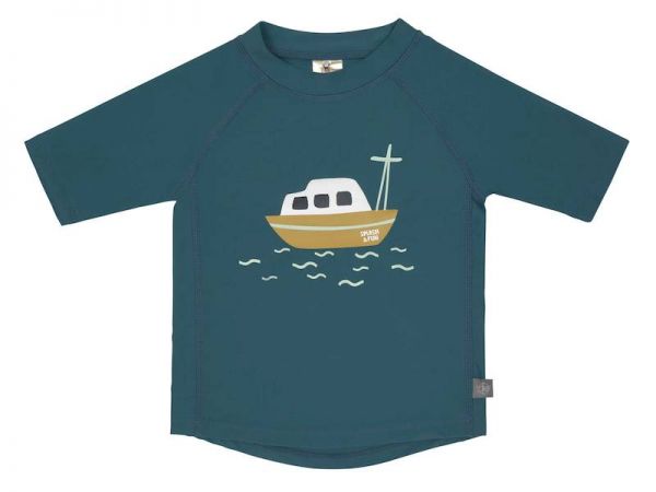 LÄSSIG UV-Shirt "Boat Blue" in dunkelblau mit grossem Boot